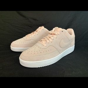 Nike Women's Court Vision Low Orange Pearl White Leather